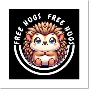 Cuddly Hedgehog: Free Hugs and Smiles for All Posters and Art